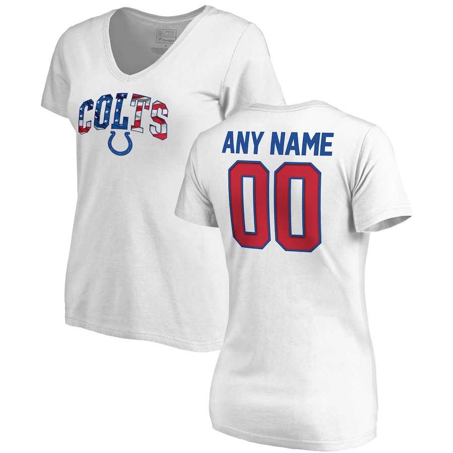 Women Customized Indianapolis Colts NFL Pro Line by Fanatics Branded Any Name & Number Banner Wave V Neck T-Shirt White,We sell and wholesale Women Customized Indianapolis Colts NFL Pro Line by Fanatics Branded Any Name & Number Banner Wave V Neck T-Shirt White on line form chian!